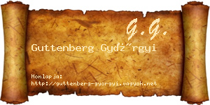 Guttenberg Györgyi névjegykártya